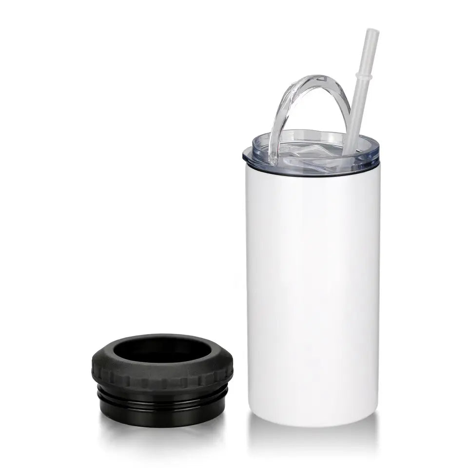 16oz wholesale sublimation 4 in 1 can cooler with 2 lids stainless steel  tumbler-25pcs