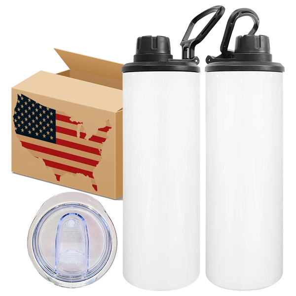 16oz or 20oz US Warehouse Wholesale Sublimation Stainless Steel Travel Mug Water Bottle-25 pack