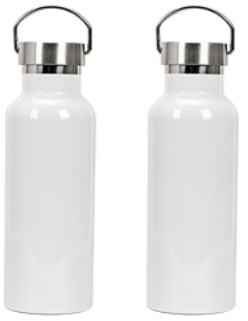 20oz US Warehouse Wholesale Sublimation Blank Stainless Steel Water Bottle Portable Powder Coated Printing DIY Bottles White-25 pack