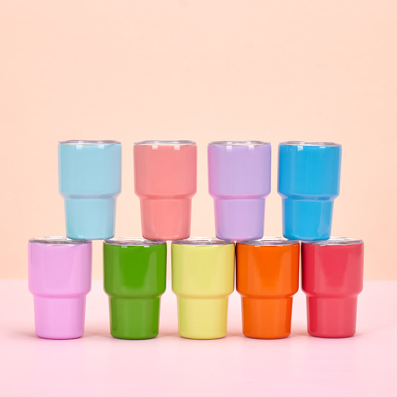 Mini Tumbler Insulated Shot Glass With Straw 3oz - Resin Rockers