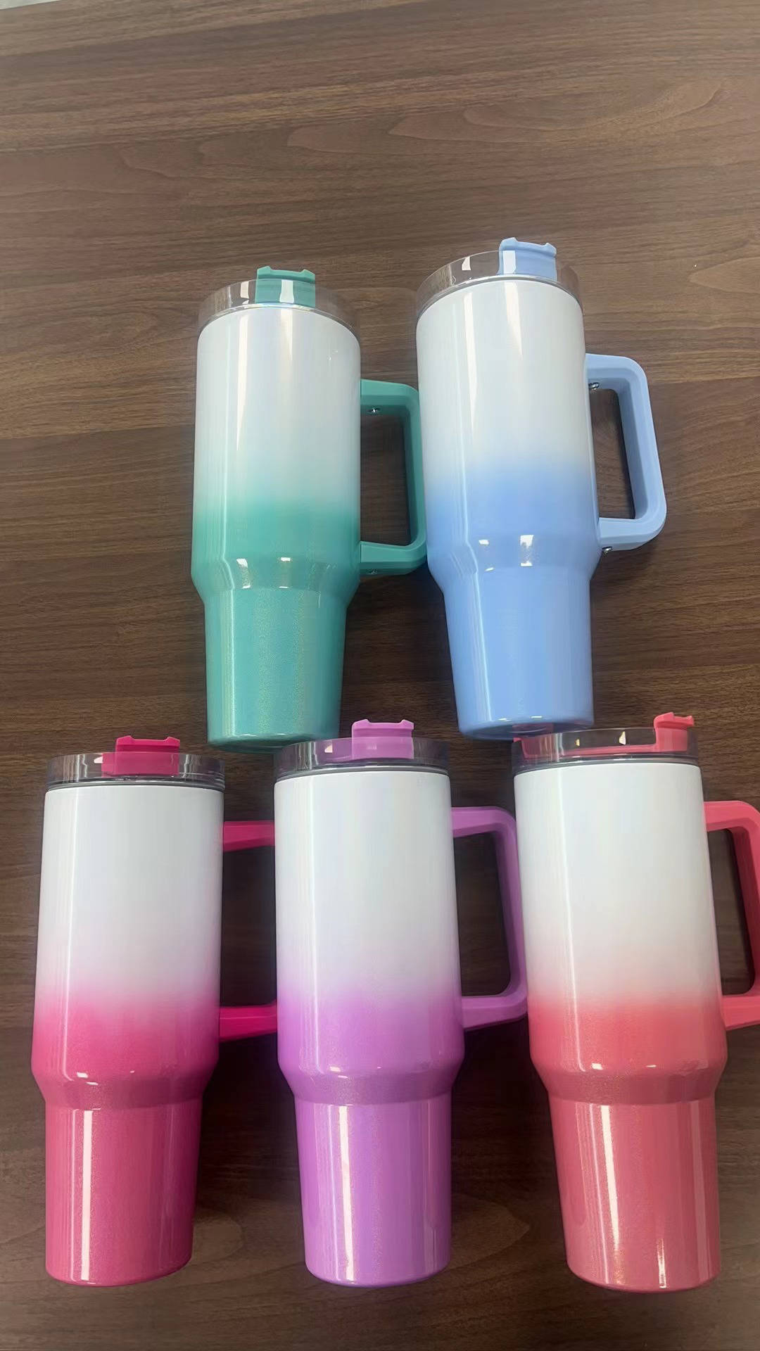 40 Ounce Ombre Stanley Tumbler Dupe, 40 Ounce Cups, Sublimatable Cups,  Custom Tumblers, Adult Sippy Cups, Travel Mugs 