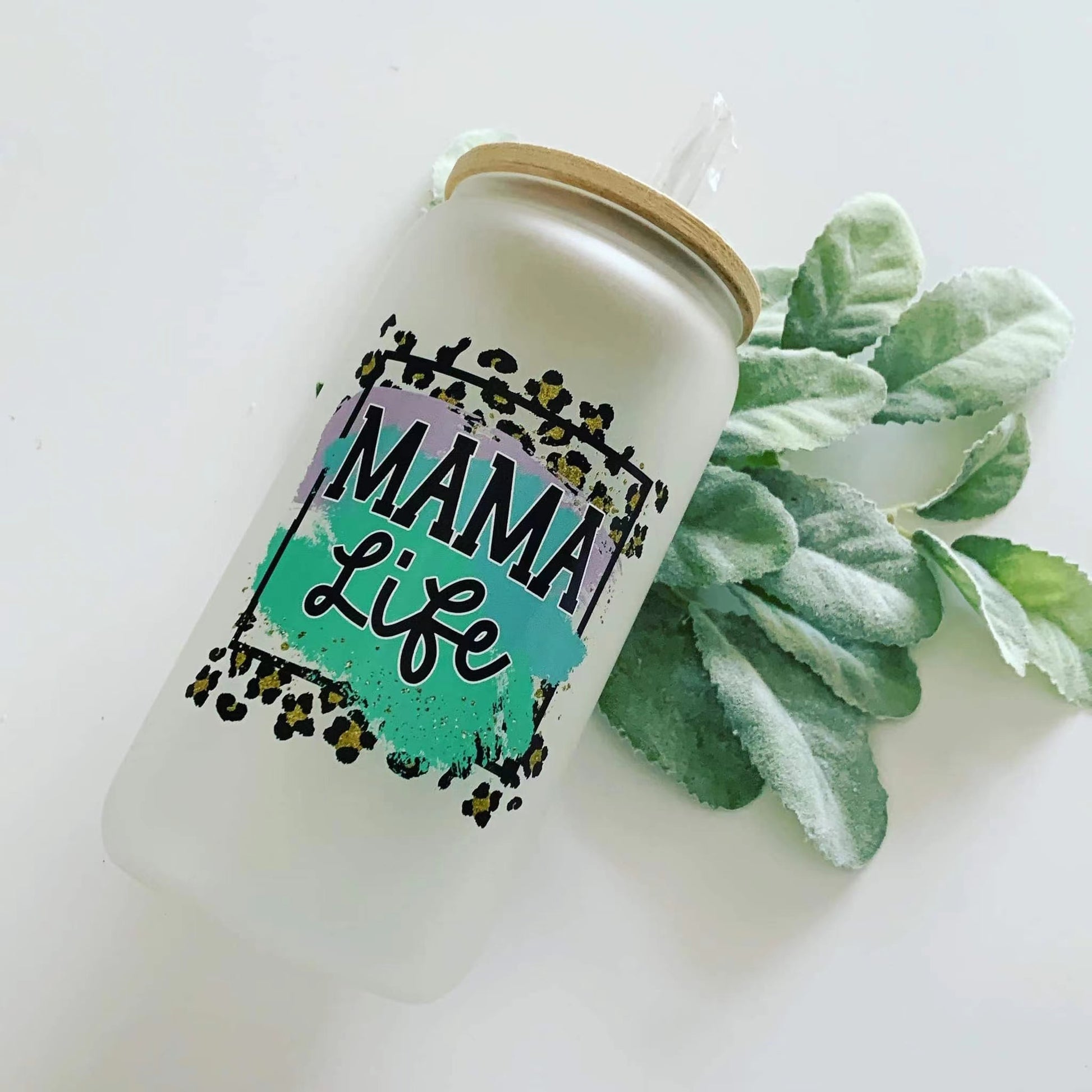 16 oz Sublimation Frosted Glass Can Mama Needs Coffee – Artsy