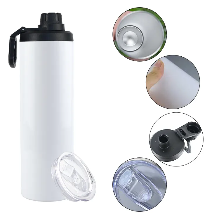 Sublimation Water Bottle Blanks, 20 Oz Skinny Straight Sublimation Tumbler  with