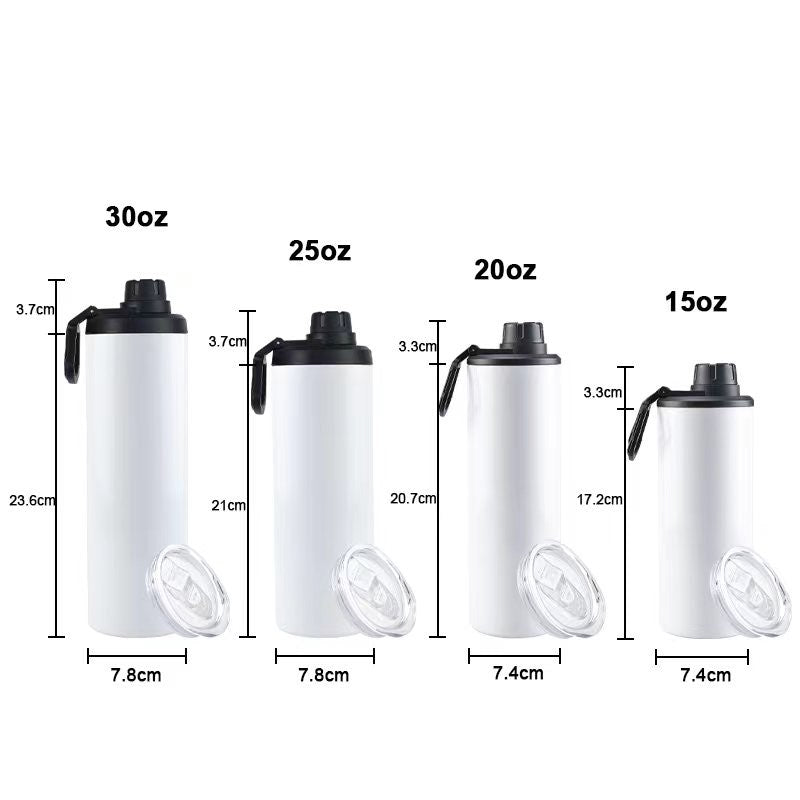 40oz Stanley Shape Sublimation White Bulk 20 Pack Insulated Tumbler Mug  with Handle for Water, Wholesale,Coffee, Cold and Hot Drinks, Double Wall  Stainless Steel Design, Wide Straw, Adjustable Lid